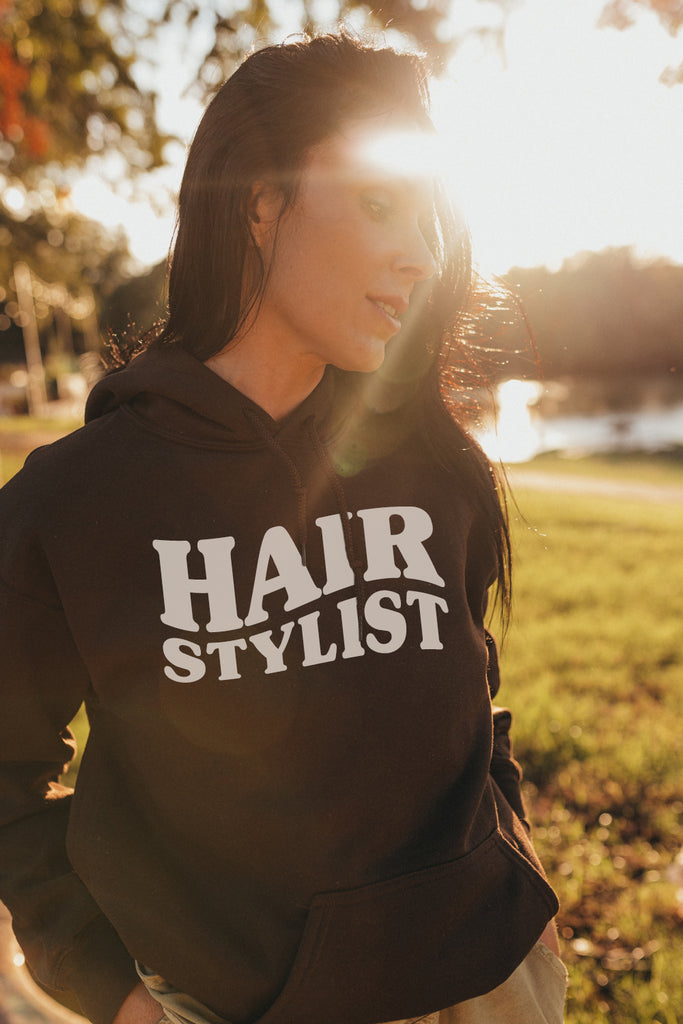"HAIR STYLIST" SLEEVE TALK hoodie